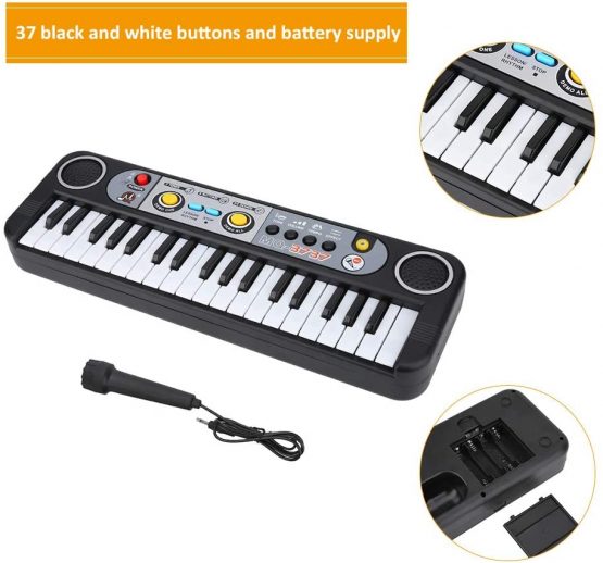 Kids Electronic Keyboard Piano, 37-Key Electric Digital keyboard Piano educational Musical Instruments Toy with Microphone - Image 3