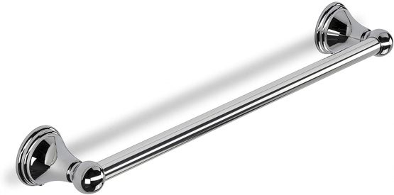 Croydex Westminster Wall Mounted Towel Rail with Zinc Alloy Construction, Chrome