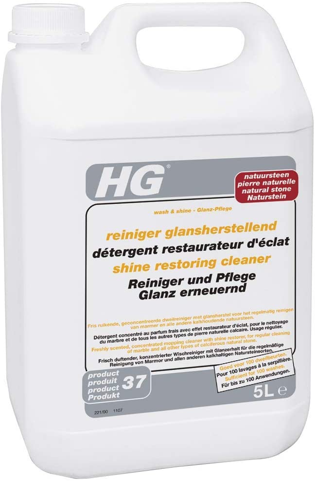 HG Natural Stone Cleaner & Shine Restorer, Limestone Floor & Marble Stone Safe, Floor Polish, Mark Remover