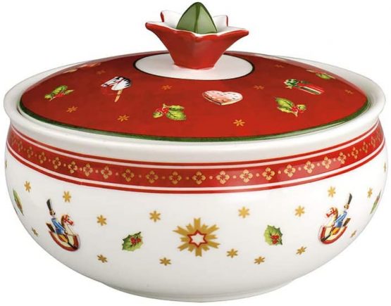 Villeroy & Boch Toy's Delight Sucrier, Porcelaine Premium, Blanc/Rouge