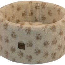 Danish Design Sherpa Fleece Paw Print Cat Cosy (Small 42cm)
