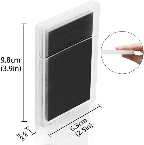 Plastic Business Card Holder Clear Pocket Business Card Case Slim Business Card Wallet Portable Business Name Card Box for Men and Women (3) - Image 3