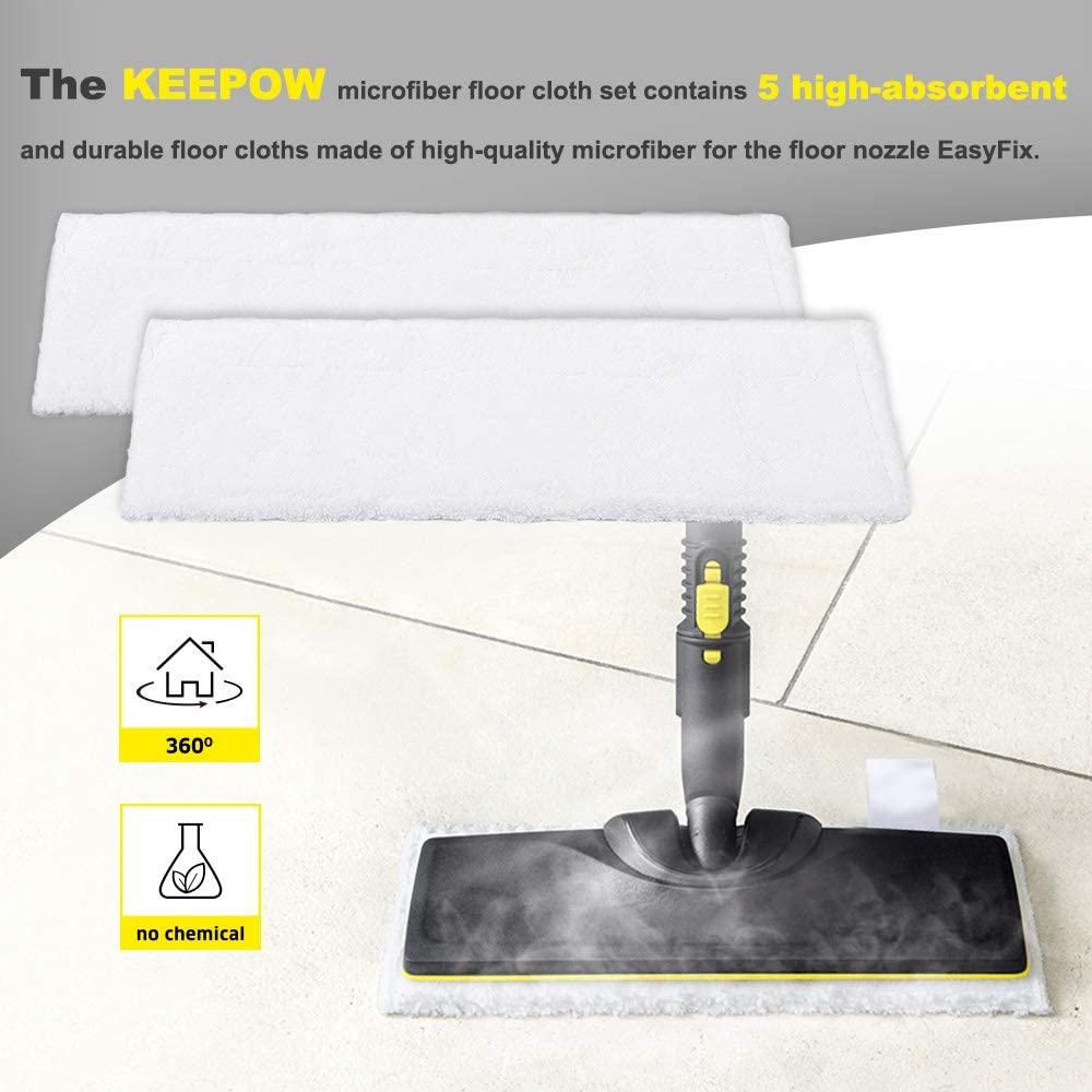 KEEPOW 5 Pack Steam Cleaner Pads Compatible with Karcher EasyFix SC2, SC3, SC4, SC5 - Image 2