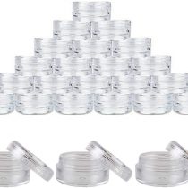 50 Pcs Travel Cosmetic Jar Pots 5ml Creams Make-up Sample Containers with Lids for Women Glitter Nail Art Storage Bottles