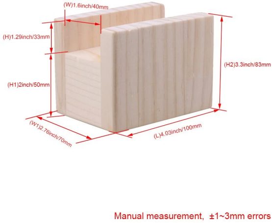 RDEXP 2inch Hight Desk Riser Lifter Wooden Furniture Soft Feet Lifts Storage Lift 4cm Groove Set of 2 - Image 4