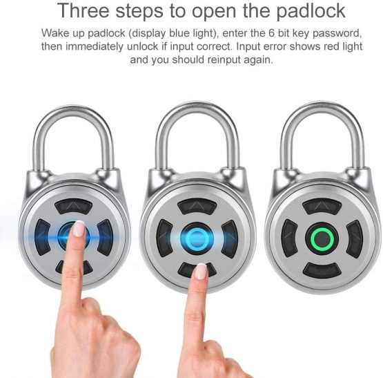 Bluetooth Padlock, Universal Safe Mini Wireless Metal Electronic Keyless Padlock Lock APP Control Password for Luggage Doors Cabinets - Image 2