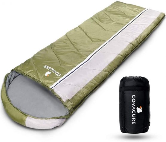 COVACURE Sleeping Bag, Ultra Warm & Lightweight Sleeping Bag for Adults, Envelope Compact Outdoor Sleeping Bags with Portable Compression Bag for Camping, Backpacking, Hiking