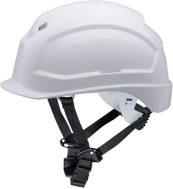 Uvex Pheos S-KR Safety Helmet - Construction Helmet with 4-Point Chin Strap and Ventilation Holes