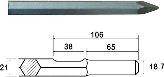 Faithfull FAIKAGP450 Point 450 mm SDS Max Kango Shank