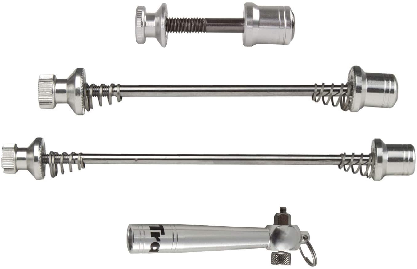 Tranz-X Components TranzX Components Quick Release Security Skewer Set - Silver