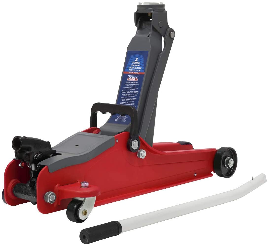 Sealey 1020Le Trolley Jack 2Tonne Low Entry, White, 152mmx 636mm x 308mm