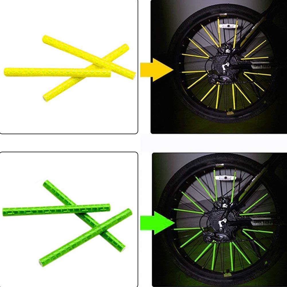 WENTS Bike Spoke Reflector Bicycle Cycling Reflective Clip Spoked Wheels for Kids Adult Bike Easy Mount 72pcs 6 colours - Image 4