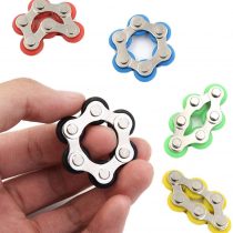 Haishell 5 Pcs Roller Chain Fidget Toy Stress Relief Steel Bike Chain Fidget Finger Toys for ADD ADHD Anxiety Autism Adults Kids