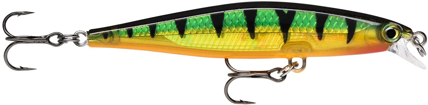 Rapala Shadow Rap Lure with Two No. 8 Hooks, 0.7 m Swimming Depth, 7 cm Size, Legendary Perch