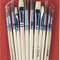 Brunnen 1048929 Set of school brushes (12 pieces, natural hair)