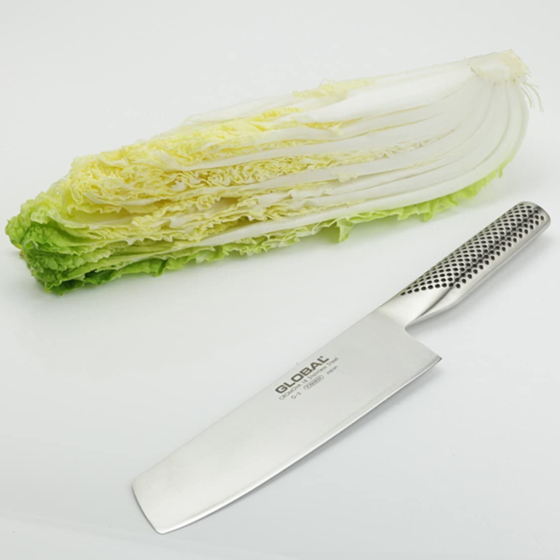 Global G-5 Vegetable Chopping Knife 18cm Blade, Japanese Kitchen Knife for Cutting Slicing, Dicing Vegetables - Image 4