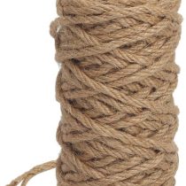 Tenn Well 4mm Thick Jute Twine String, 66 Feet Natural Jute Rope for Gardening, Bundling, Gifts, Decoration and DIY Crafts (Brown)