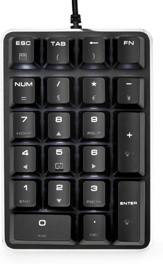 number pad layout