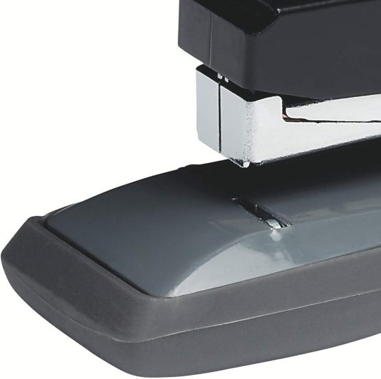 Rexel Easy Touch Low Force Stapler, 30 Sheet Capacity, Flat Clinch Stapling, Half Strip, Includes Staples, Metal Body, Black/Grey, 2102548 - Image 3