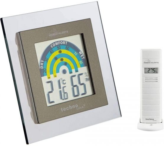 technoline MA 10260-Set Indoor Climate Station and Thermo Hygro Sensor - White