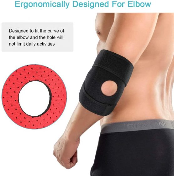 Elbow Brace for Tendonitis, Adjustable Elbow Support with Dual-Spring Stabiliser, Breathable Elbow Strap for Golfers Elbow, Tennis Elbow, Arthritis, Sports Injury and Provides Support - Image 4