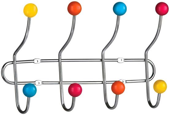 Premier Housewares 0509645 8 Hook Wall Hanger - Multi-Coloured