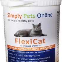 FlexiCat Cat Joint Supplement Capsules - UK Veterinarian Formulated - Extra Green Lipped Mussel, Glucosamine - 60 Sprinkle Capsules