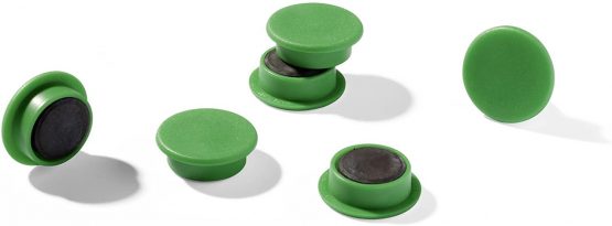 Durable 475305 Magnets in Industrial Packaging 32 mm 720 p - Green (Pack of 20)