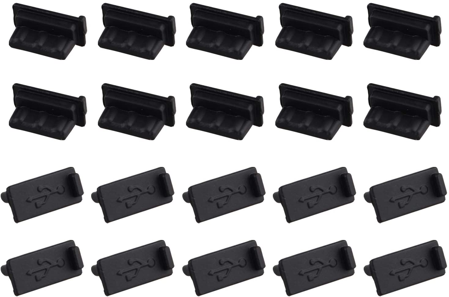 Futheda 16PCS Universal Silicone HDMI Female Port Interface Plug Anti Dust Cover Cap Protector Compatible with Laptop Computer Tablet Desktop TV Black
