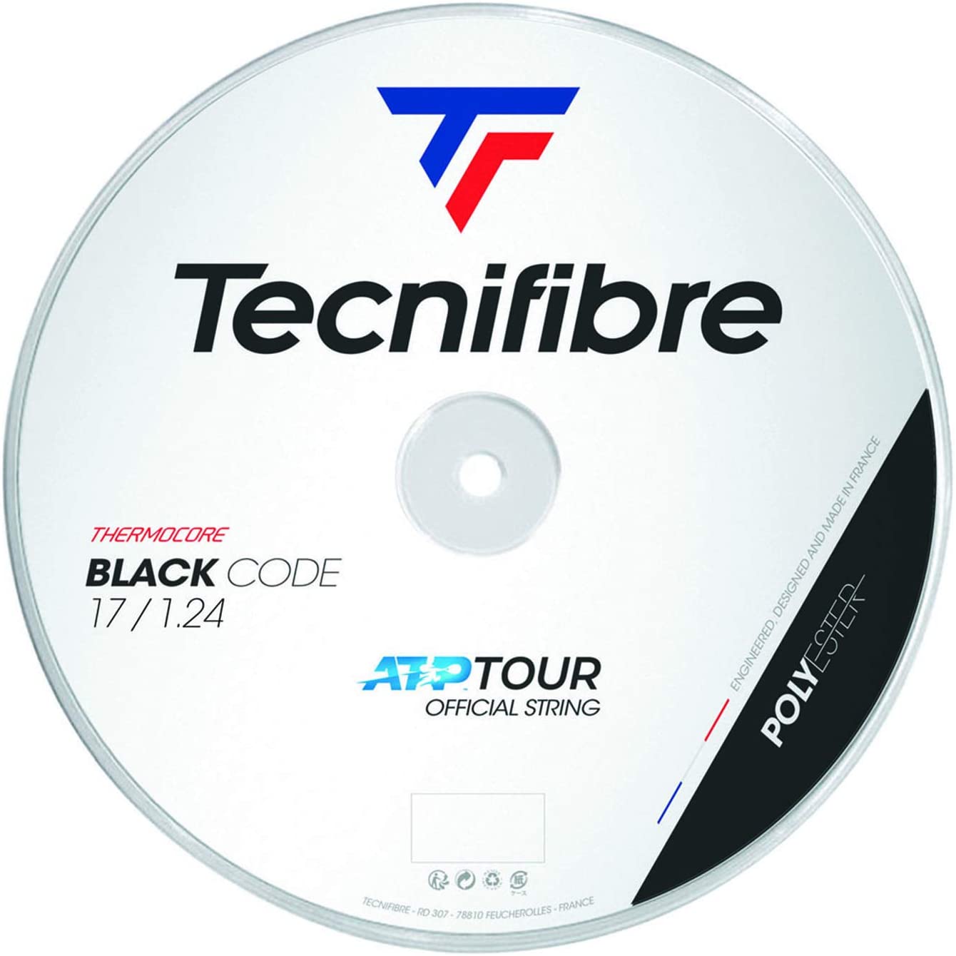 Tecnifibre Blackcode Tennis String 1.24mm Black - 200m Reel