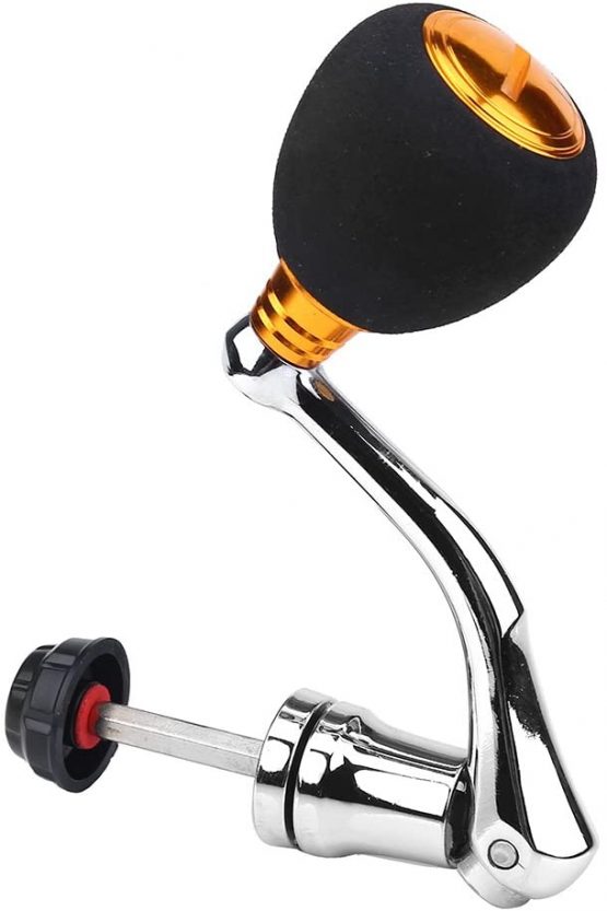 Fishing Reel Handle Rocker Arm Grip for Spinning Fishing Reel Baitcasting Handle Replacements(2000 3000 medium -gold)