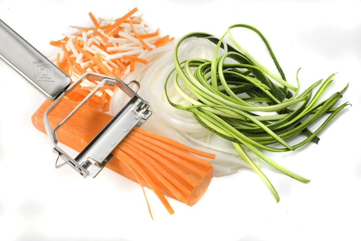 TURBO PRODUKTE Original Turbo Julienne Cutter, Julienne Peeler for Vegetables, Zucchini Spaghetti Maker, Wide Blade - Image 4
