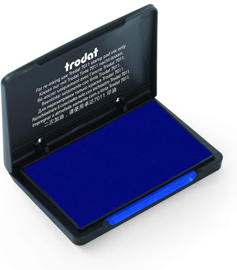 Trodat 9051 Hand Stamp Pad, 90 x 50 mm Blue, 9051 90x50mm - Image 3