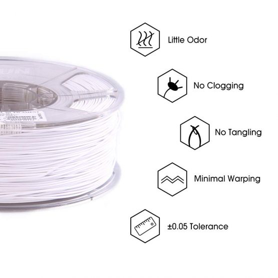eSUN ABS+ Filament 1.75mm, 3D Printer Filament ABS Plus, Dimensional Accuracy +/- 0.05mm, 1KG Spool (2.2 LBS) 3D Printing Filament for 3D Printers, Cold White - Image 4