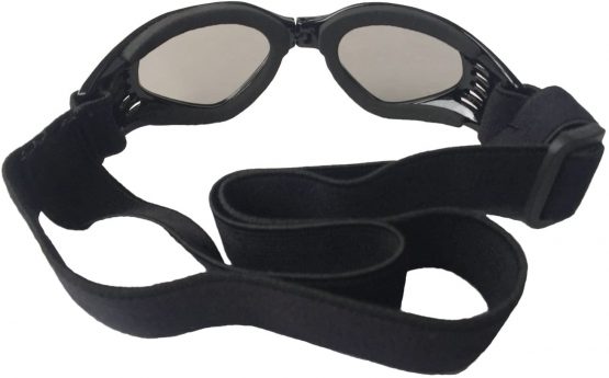 Pet Leso® Dog Goggles Stylish Doggie Puppy Sunglasses Windproof Protection Doggles - Black - Image 2
