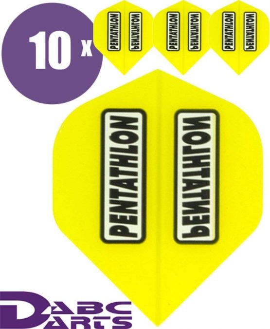ABC Darts Unisex - Adult Pentathlon Classic Dart Flights Yellow Classic