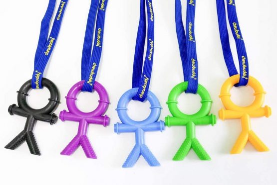 Sensory Direct Chewbuddy Stickman & Lanyard - Pack of 2, Sensory Toy for a Fidget, Chew or Teething Aid | for Kids, Adults, Autism, ADHD, ASD, SPD, Oral Motor or Anxiety Needs | Blue & Red - Image 4