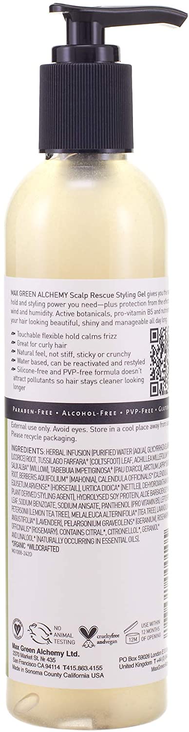 Scalp Rescue Styling Gel, Organic Unisex Formula Controls Frizz and Fly Away Hair - Image 2