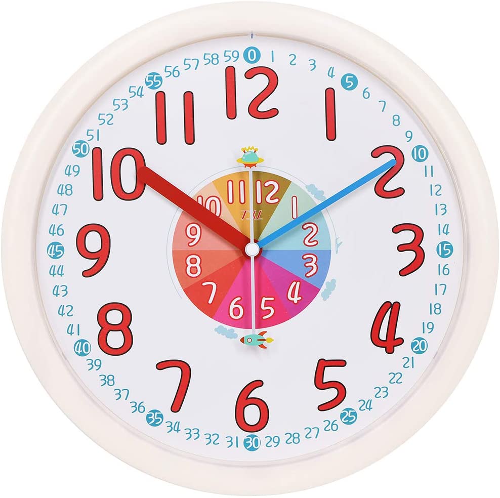 TXL 12 inch Educational Wall Clock Teachers Parents Time Teaching Clock