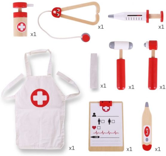Bigjigs Toys Wooden Doctor's Kit - Pretend Play - Image 2