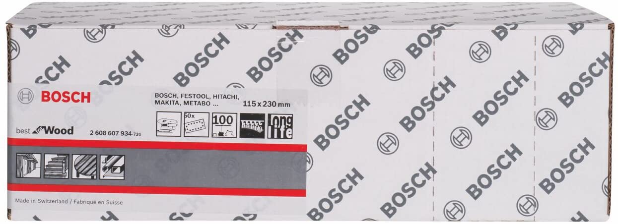Bosch 2608607934 115 x 230 mm Sanding Sheets for Orbital Sanders, Blue, 115mm x 230mm - Image 2