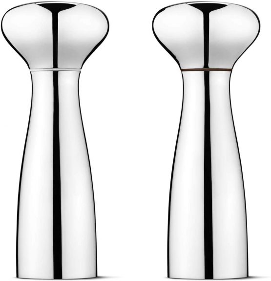 Georg Jensen Alfredo Salt and Pepper Grinder Mill, 7.87 in, Stainless Steel by Alfredo Häberli