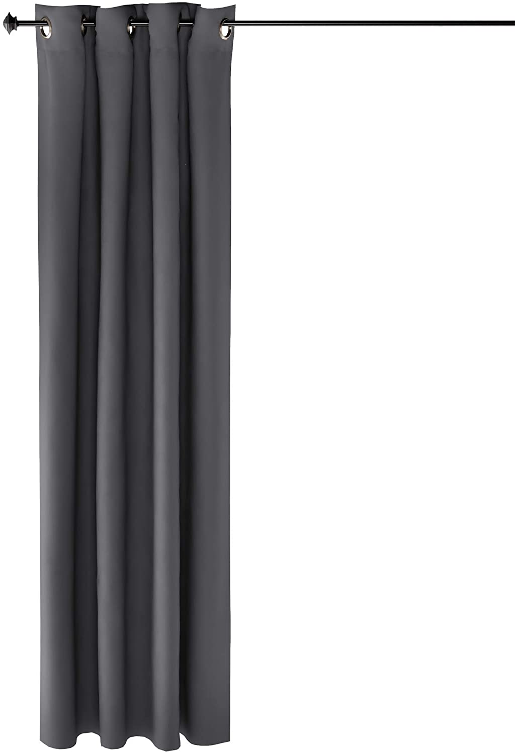 Furinno Collins Blackout Curtain 52x84 in. 1 Panel, Dark Grey, W 52" x L 84" (1 Panels)