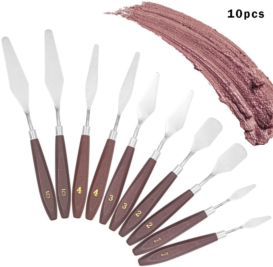 10pcs Palette Knife Set, Palette Knife Painting Tools, Art Painting Palette Knives
