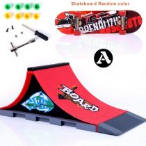 Sipobuy 2pcs DIY Assembly Mini Finger Skateboard Deck Truck Skate Park Board, Boy Kids Children Present