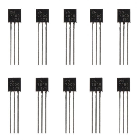 BOJACK 2N7000 MOSFET Transistor 200mA 60V N-channel Feld Effect Transistor TO-92 (Pack of 100 Pcs) - Image 3