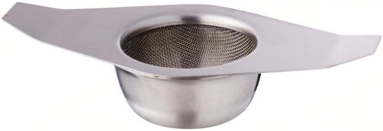 Sunnex Stainless Steel Tea Strainer with Drip Bowl