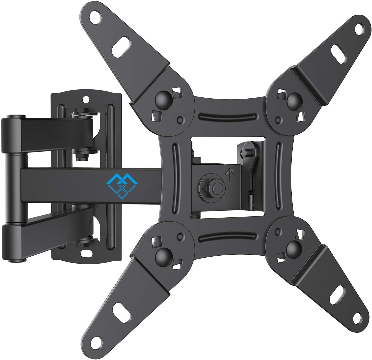 PERLESMITH TV Wall Bracket for 13-42 inch TVs, Swivel Tilt Extend Wall Mount for Flat & Curved TV up to 20kg, Max.VESA 200x200mm