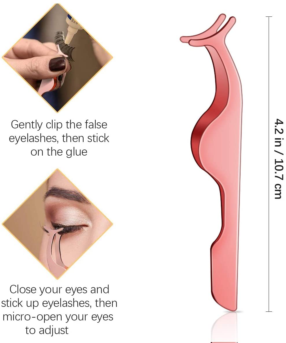 False Eyelashes 10 works 3D Mink Lashes Handmade Natural Thick Eyelashes Reusable Cruelty-Free Eyelash Set - Contains Tweezers (G604) - Image 4