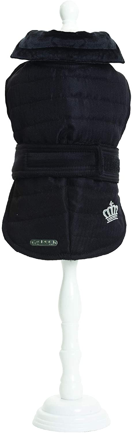 CROCI Padded Jacket Specific Fitting for French Bulldog English Bulldog and Carlino for Dogs 43 cm, black